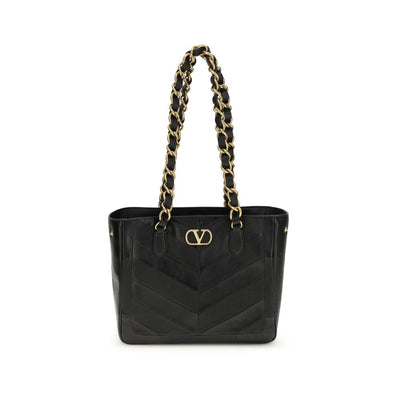 Valentino Garavani Black Leather Shoulder Bag