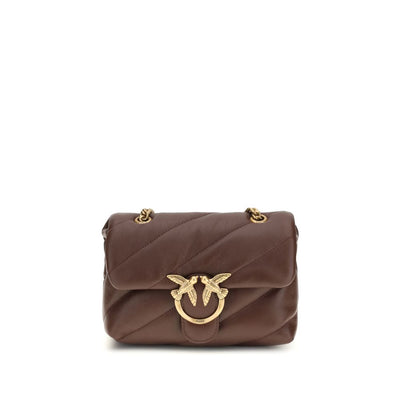 PINKO Brown Love Mini Puff Shoulder Bag