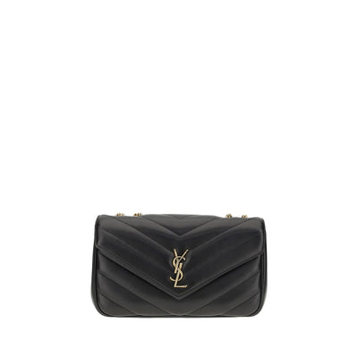 Saint Laurent Black Calf Leather Shoulder Bag