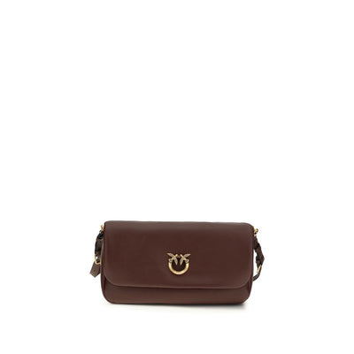 PINKO Brown Baguette Soft Shoulder Bag