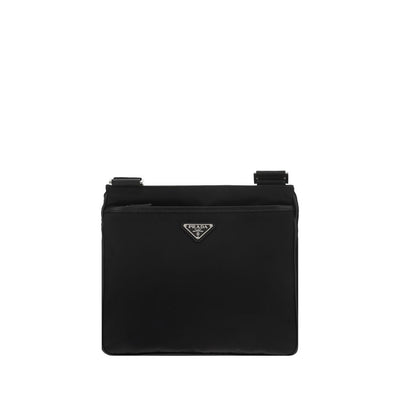 Borsa a tracolla Prada in nylon nero