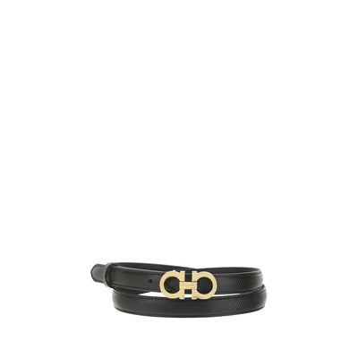Ceinture fine Ferragamo en cuir de veau marron Bos Taurus