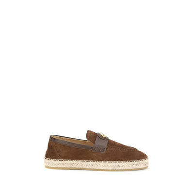 Valentino Garavani Brown Calf Leather Espadrilles