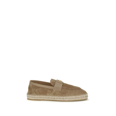 Valentino Garavani Beige Calf Leather Espadrilles