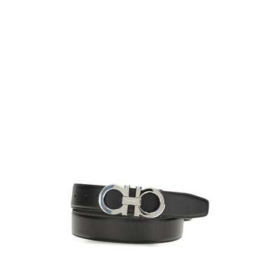 Ceinture classique en cuir noir Ferragamo