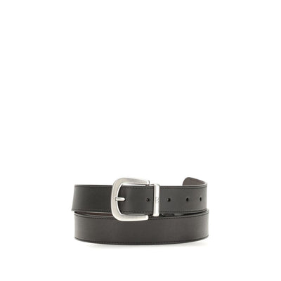 Valentino Garavani Black Reversible V-Logo Belt