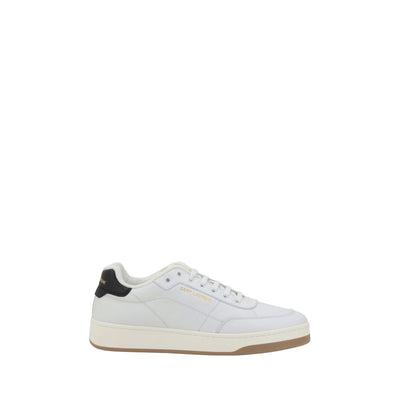 Saint Laurent White Calf Leather Low Top Sneakers