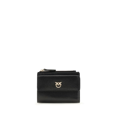 PINKO Black Logo Snap Wallet