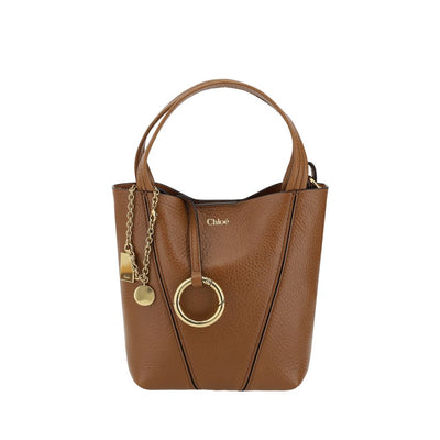 Chloé Brown Calf Leather Shoulder Bag - Spin