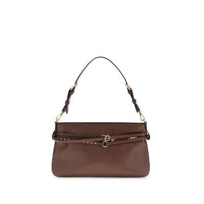 PINKO Brown Buckle Shoulder Bag