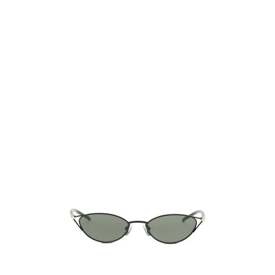 Lunettes de soleil en métal noir Alexander McQueen