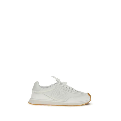 Sneakers sportive Dolce & Gabbana in pelle di vitello bianca Bos Taurus