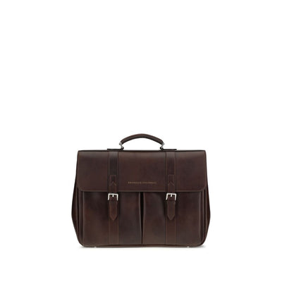 Brunello Cucinelli Bordeaux Calf Leather Luggage And Travel