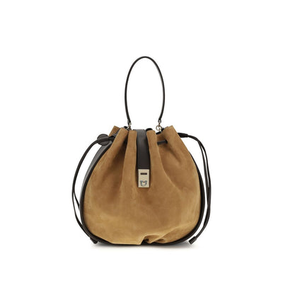 Ferragamo Brown Leather Bucket Bag