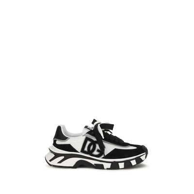 Dolce & Gabbana Black Calf Leather Athletic Sneakers - DG Country Road