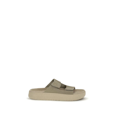 Veja Beige Calf Leather Flat Sandals