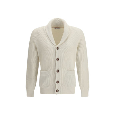Cardigan Brunello Cucinelli in cotone beige