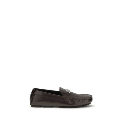 Dolce & Gabbana Brown Calf Leather Slip-On Loafers