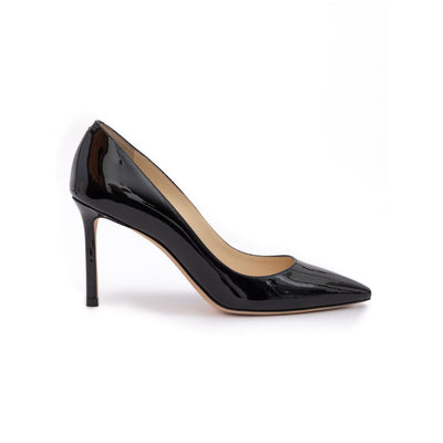 Jimmy Choo Black Patent Leather Romy 85 Pumps