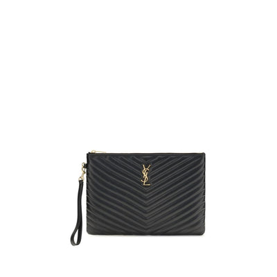 Saint Laurent Black Calf Leather Wallet