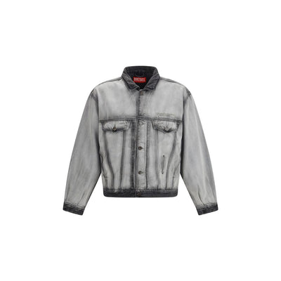 Diesel Gray Cotton Denim Jacket