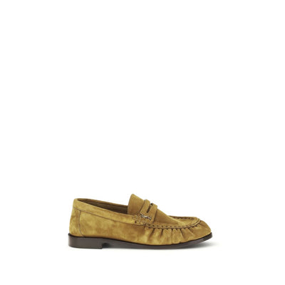 Saint Laurent Beige Calf Leather Slip-On Loafers