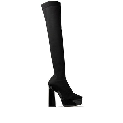Jimmy Choo Black Fabric Over The Knee