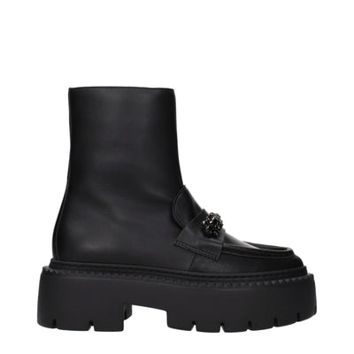 Jimmy Choo Black Leather Ankle Boots