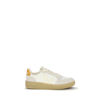 Veja White Calf Leather Low Top Sneakers