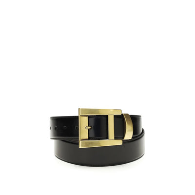 Versace Black Calf Leather Regular Belt