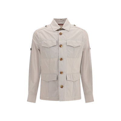 Cappotto Brunello Cucinelli in cotone beige