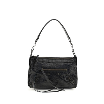 Sac à main Balenciaga en cuir d'agneau Ovis Aries Aries noir