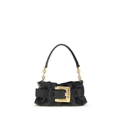 Balmain Black Calf Leather Shoulder Bag - Women