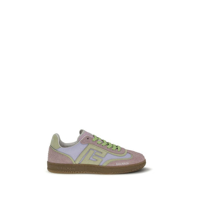 Balmain Multicolor Calf Leather Athletic Sneakers