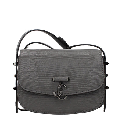 Jimmy Choo Grey Leather Shoulder Bag