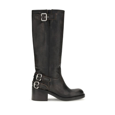 Chloé Black Calf Leather Ankle Boots - Women