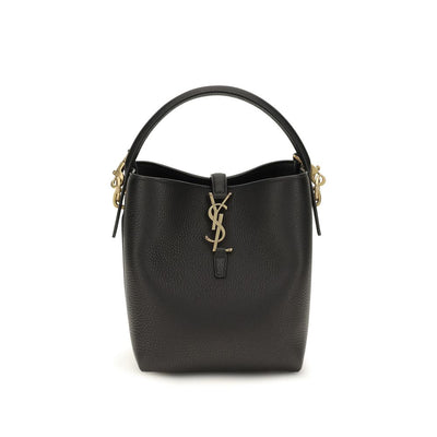 Saint Laurent Black Calf Leather Bucket Bag