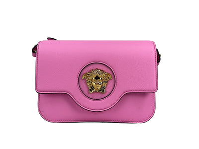 Versace La Medusa Pink Leather Crossbody Bag