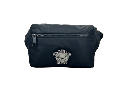 Versace Black Medusa Nylon Belt Bag