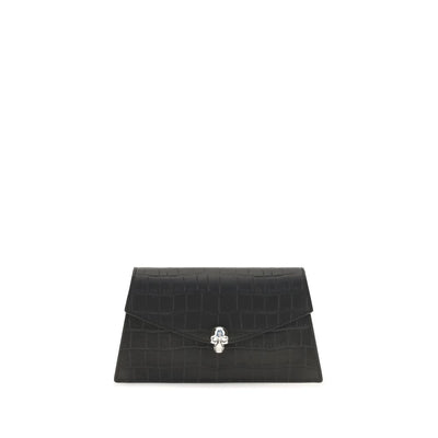 Alexander McQueen Black Leather Clutch Bag