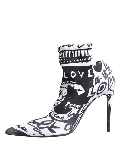 Dolce & Gabbana White Stretch Ankle Boots
