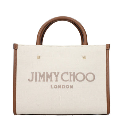 Jimmy Choo Beige Fabric Handbag