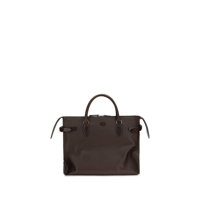 Valentino Garavani Brown Calf Leather Shoulder Bag Antibes