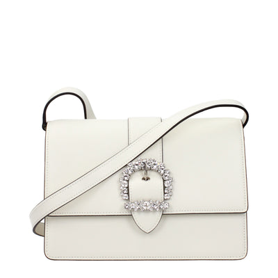Jimmy Choo White Leather Crossbody Bag