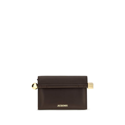 Jacquemus Brown Lambskin Clutch Bag