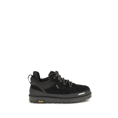 UGG Black Calf Leather Athletic Sneakers