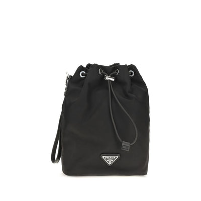 Prada Black Nylon Bucket Bag