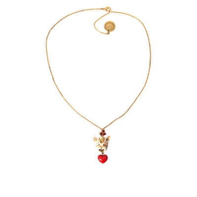 Collier pendentif Dolce & Gabbana en laiton doré avec breloque cœur pour chien