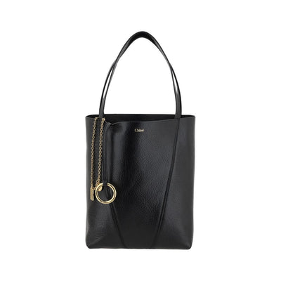 Chloé Black Calf Leather Shoulder Bag - Spin