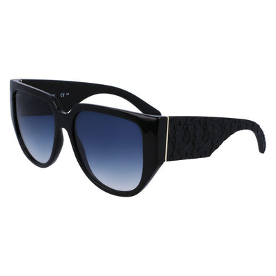 Lunettes de soleil Ferragamo noires injectées bio